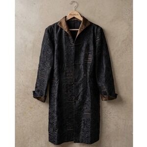 TANGYIRONG Embroidered Tang Suit Duster Coat Jacket